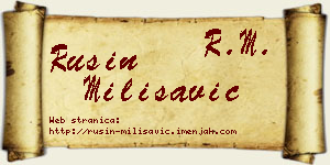 Rusin Milisavić vizit kartica